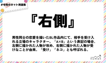numan用語集「右側」