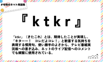 numan用語集「ktkr」