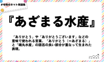 numan用語集「あざまる水産」