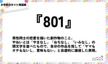 numan用語集「801」