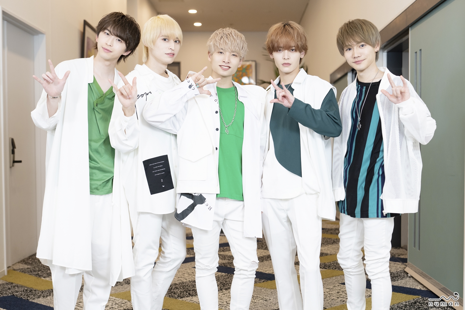 『UniteUp!』JAXX/JAXX集合写真／春賀楽翔 役：masa×桂ほまれ 役：下前祐貴×香椎一澄 役：馬越琢己×若桜 潤 役：坪倉康晴×森ノ宮奏太 役：高本 学