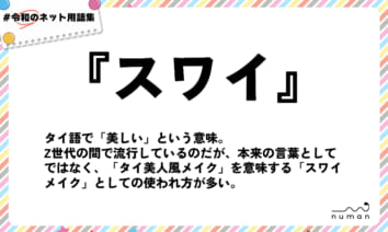 numan用語集「スワイ」