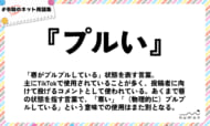 numan用語集「プルい」