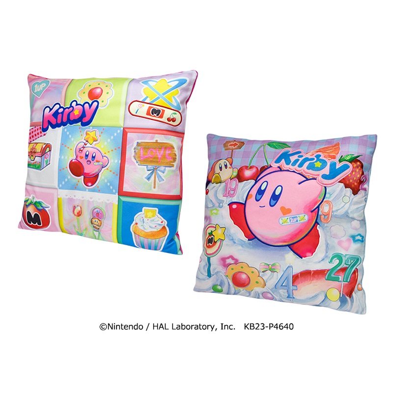 5月中旬登場予定 「Kirby×monet アップリケクッション」 (全2種/約40cm)