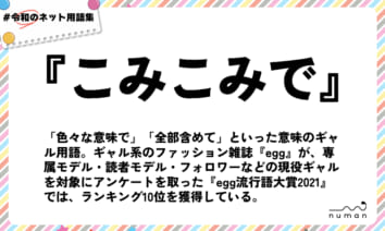numan用語集「こみこみで」