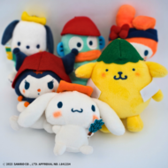 サウナマスコット（ポチャッコ、ポムポムプリン、シナモロール、ハンギョドン、クロミ、マイメロディ）