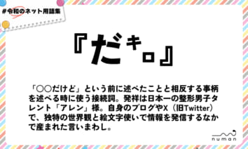 numan用語集「だ㌔」