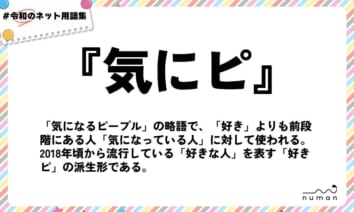 numan用語集「気にピ」