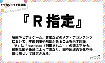 numan用語集「R指定」