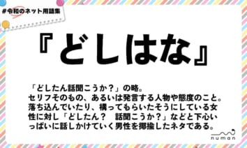 numan用語集「どしはな」