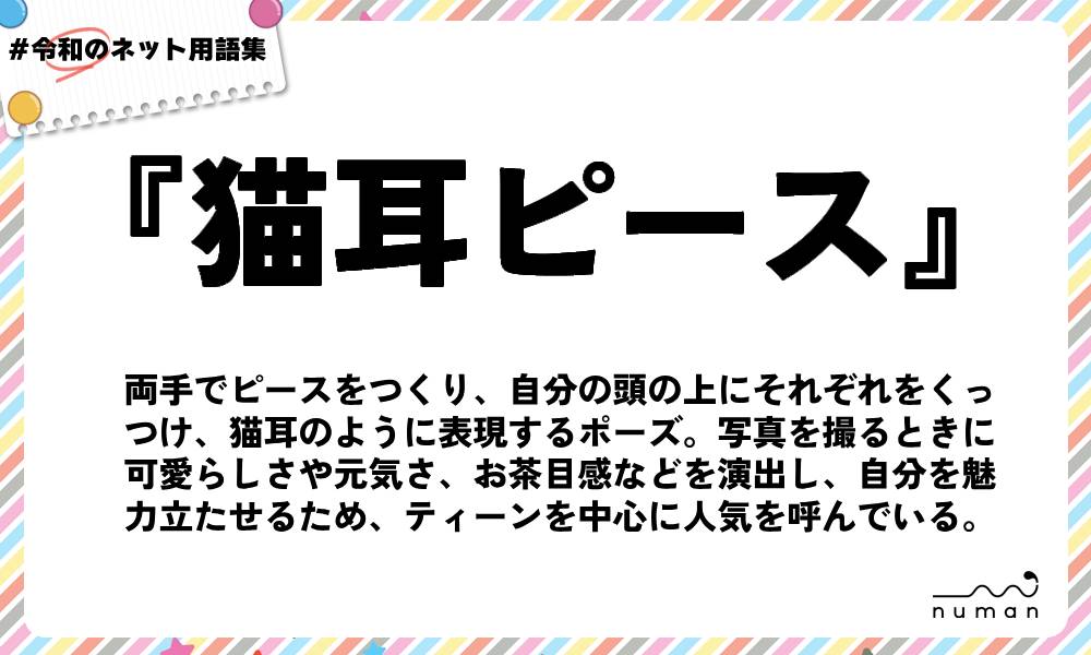 numan用語集「猫耳ピース」