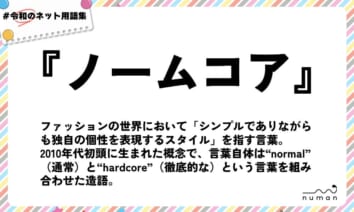 numan用語集「ノームコア」