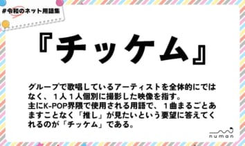 numan用語集「チッケム」