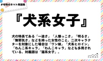 numan用語集「犬系女子」
