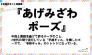 numan用語集「あげみざわポーズ」